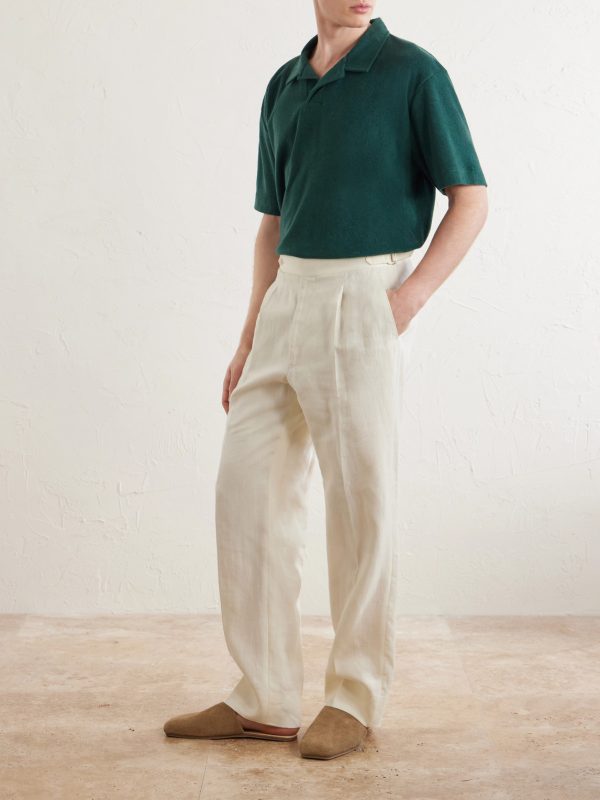 Sea Island Cotton-Terry Polo Shirt - OU Sea Island Cotton-Terry Polo Shirt - OU