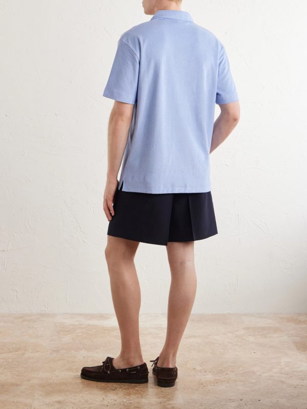 Sea Island Cotton-Terry Polo Shirt - BK Sea Island Cotton-Terry Polo Shirt - BK