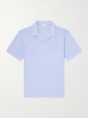 Sea Island Cotton-Terry Polo Shirt