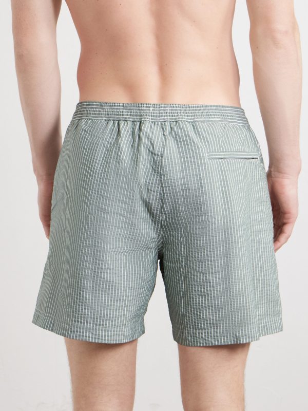 Straight-Leg Striped Swim Shorts - FR Straight-Leg Striped Swim Shorts - FR