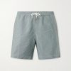 Straight-Leg Striped Swim Shorts Straight-Leg Striped Swim Shorts