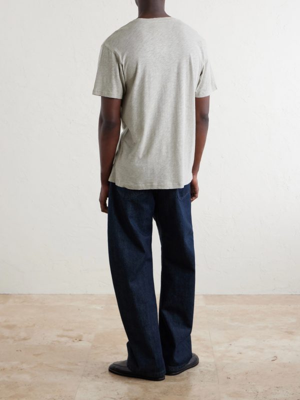 Cotton and Linen-Blend T-Shirt - BK Cotton and Linen-Blend T-Shirt - BK