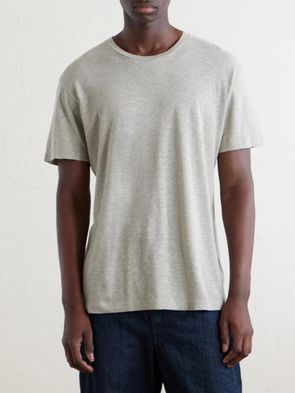 Cotton and Linen-Blend T-Shirt - FR Cotton and Linen-Blend T-Shirt - FR