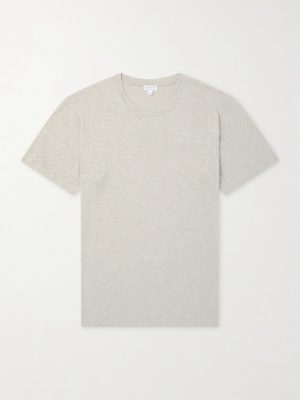 Cotton and Linen-Blend T-Shirt Cotton and Linen-Blend T-Shirt