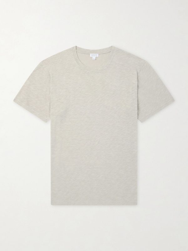 Cotton and Linen-Blend T-Shirt Cotton and Linen-Blend T-Shirt