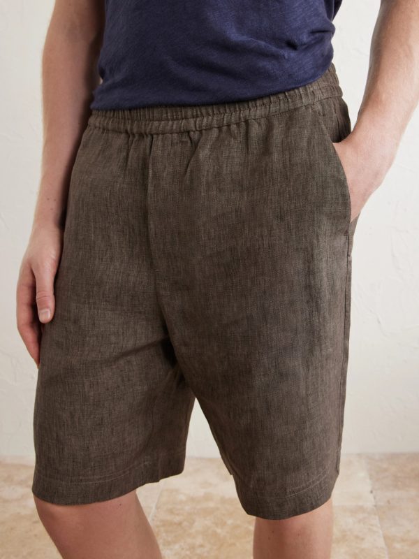 Straight-Leg Linen Shorts - CU Straight-Leg Linen Shorts - CU