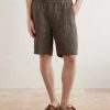 Straight-Leg Linen Shorts - FR Straight-Leg Linen Shorts - FR