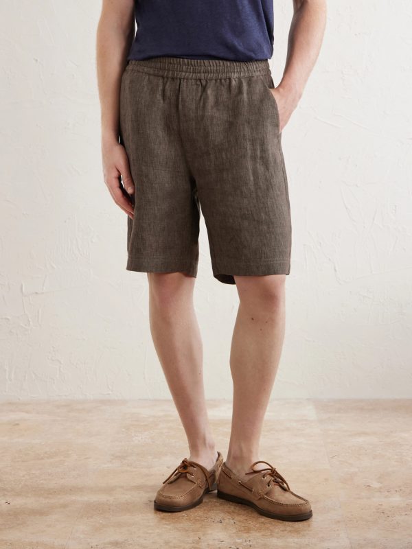Straight-Leg Linen Shorts - FR Straight-Leg Linen Shorts - FR