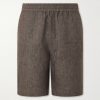 Straight-Leg Linen Shorts Straight-Leg Linen Shorts