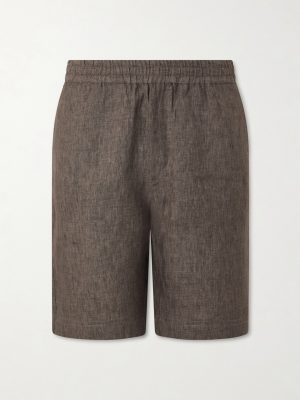 Straight-Leg Linen Shorts Straight-Leg Linen Shorts