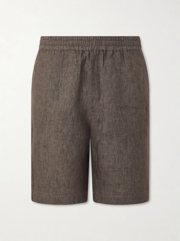 Straight-Leg Linen Shorts Straight-Leg Linen Shorts
