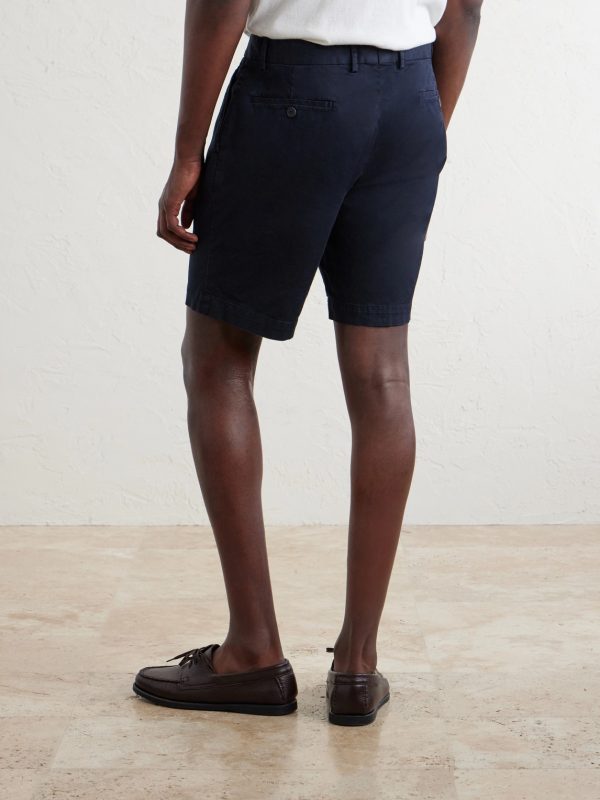 Straight-Leg Garment-Dyed Cotton-Blend Twill Chino Shorts - BK Straight-Leg Garment-Dyed Cotton-Blend Twill Chino Shorts - BK