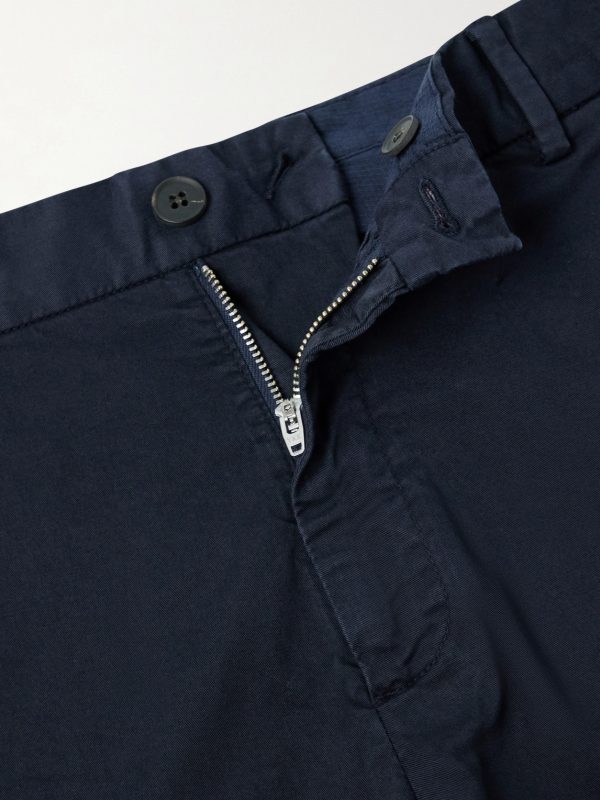 Straight-Leg Garment-Dyed Cotton-Blend Twill Chino Shorts - E1 Straight-Leg Garment-Dyed Cotton-Blend Twill Chino Shorts - E1