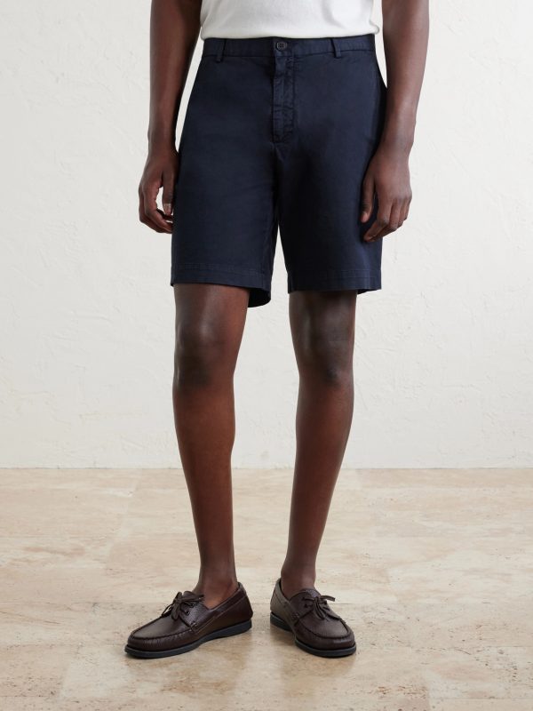 Straight-Leg Garment-Dyed Cotton-Blend Twill Chino Shorts - FR Straight-Leg Garment-Dyed Cotton-Blend Twill Chino Shorts - FR
