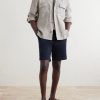 Straight-Leg Garment-Dyed Cotton-Blend Twill Chino Shorts - OU Straight-Leg Garment-Dyed Cotton-Blend Twill Chino Shorts - OU