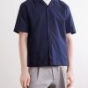 Camp-Collar Textured-Cotton Shirt - FR Camp-Collar Textured-Cotton Shirt - FR