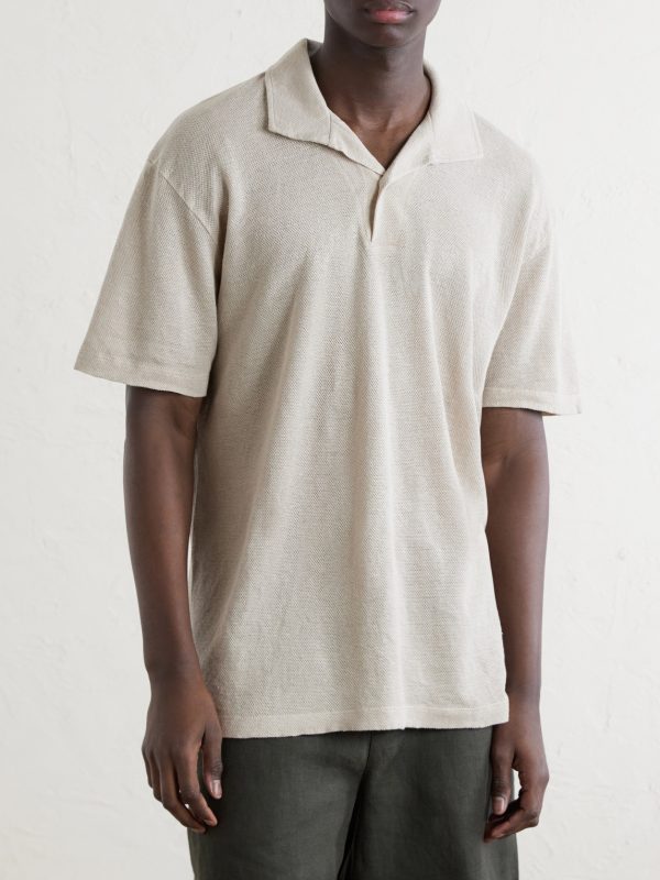 Linen-Piqué Polo Shirt - FR