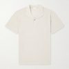 Linen-Piqué Polo Shirt