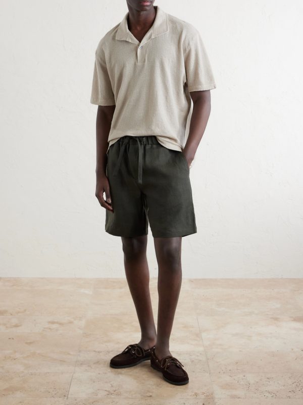 Linen-Piqué Polo Shirt - OU