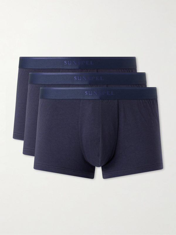 Three-Pack Stretch Cotton-Blend Jersey Boxer Briefs - FR Three-Pack Stretch Cotton-Blend Jersey Boxer Briefs - FR