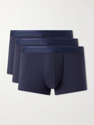 Three-Pack Stretch Cotton-Blend Jersey Boxer Briefs Three-Pack Stretch Cotton-Blend Jersey Boxer Briefs