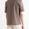 Camp-Collar Textured-Cotton Shirt - BK