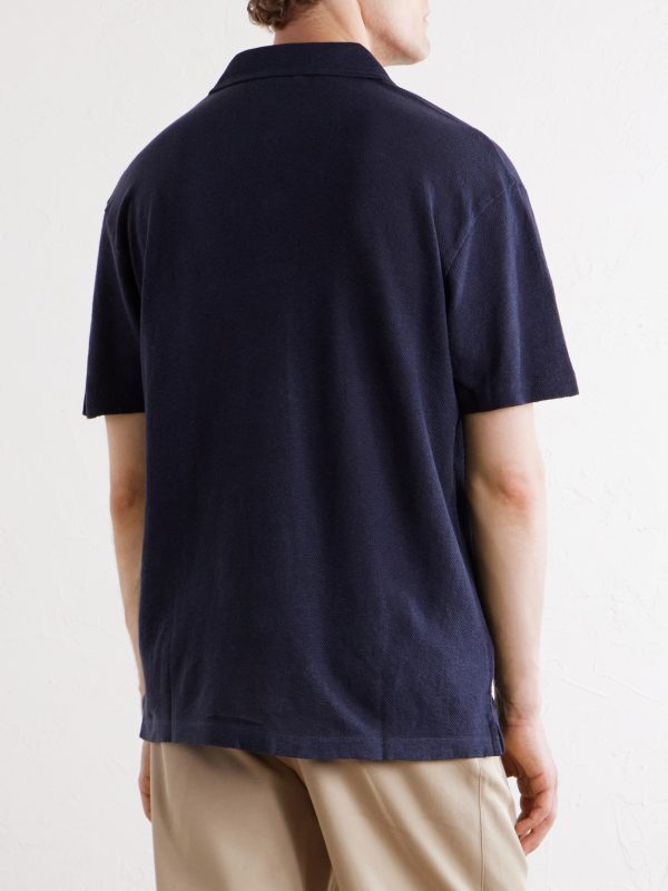 Linen-Piqué Polo Shirt - BK Linen-Piqué Polo Shirt - BK