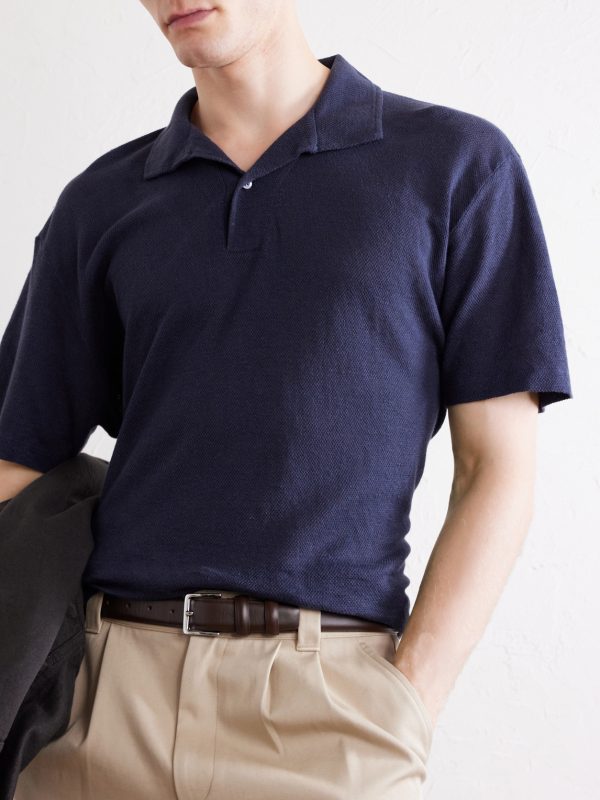 Linen-Piqué Polo Shirt - CU Linen-Piqué Polo Shirt - CU