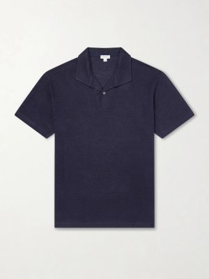 Linen-Piqué Polo Shirt Linen-Piqué Polo Shirt
