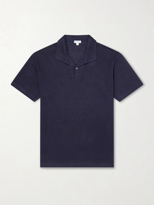 Linen-Piqué Polo Shirt Linen-Piqué Polo Shirt