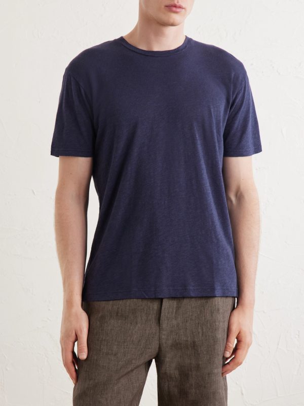Cotton and Linen-Blend T-Shirt - FR