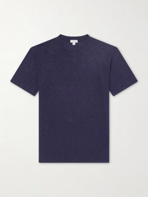 Cotton and Linen-Blend T-Shirt Cotton and Linen-Blend T-Shirt