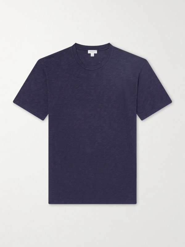 Cotton and Linen-Blend T-Shirt