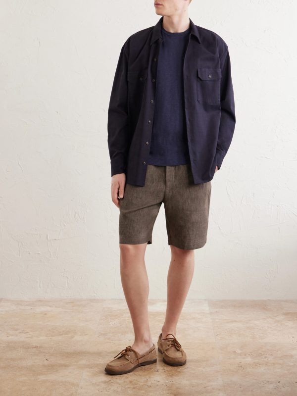 Cotton and Linen-Blend T-Shirt - OU
