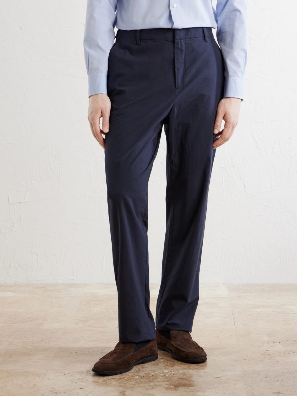 Straight-Leg Cotton-Poplin Suit Trousers - FR Straight-Leg Cotton-Poplin Suit Trousers - FR