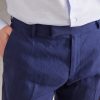 Straight-Leg Pleated Linen Suit Trousers - E1 Straight-Leg Pleated Linen Suit Trousers - E1