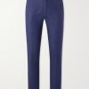Straight-Leg Pleated Linen Suit Trousers Straight-Leg Pleated Linen Suit Trousers