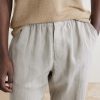 Slim-Fit Straight-Leg Linen Trousers - CU Slim-Fit Straight-Leg Linen Trousers - CU