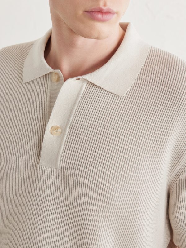 Ribbed Cotton Polo-Shirt - CU
