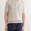 Ribbed Cotton Polo-Shirt - FR