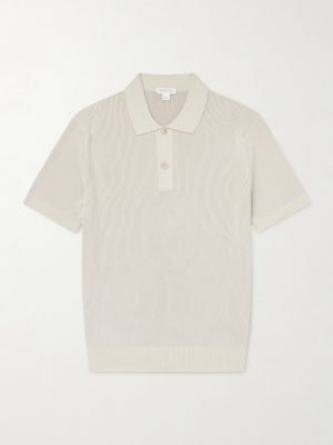 Ribbed Cotton Polo-Shirt Ribbed Cotton Polo-Shirt