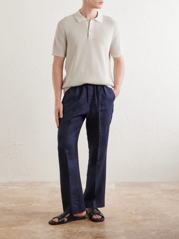 Ribbed Cotton Polo-Shirt - OU