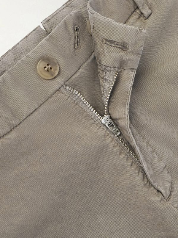 Straight-Leg Garment-Dyed Cotton-Blend Twill Chinos - E1 Straight-Leg Garment-Dyed Cotton-Blend Twill Chinos - E1