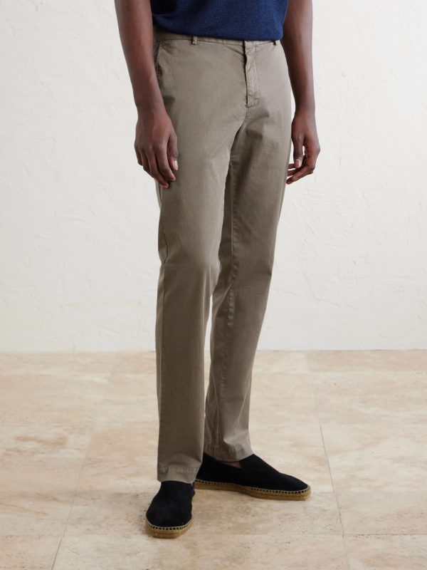 Straight-Leg Garment-Dyed Cotton-Blend Twill Chinos - FR Straight-Leg Garment-Dyed Cotton-Blend Twill Chinos - FR