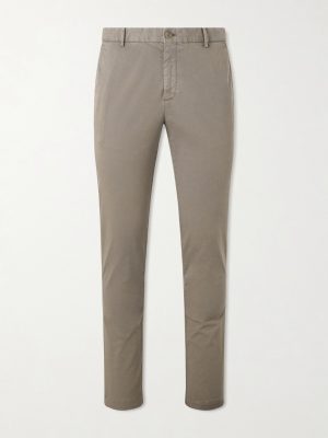 Straight-Leg Garment-Dyed Cotton-Blend Twill Chinos Straight-Leg Garment-Dyed Cotton-Blend Twill Chinos