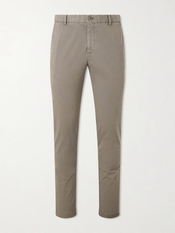Straight-Leg Garment-Dyed Cotton-Blend Twill Chinos Straight-Leg Garment-Dyed Cotton-Blend Twill Chinos