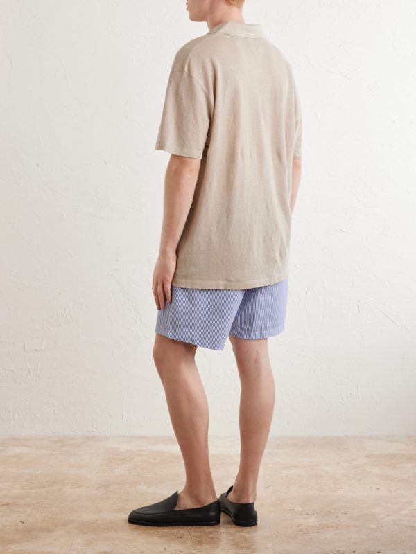 Linen-Piqué Polo Shirt - BK Linen-Piqué Polo Shirt - BK