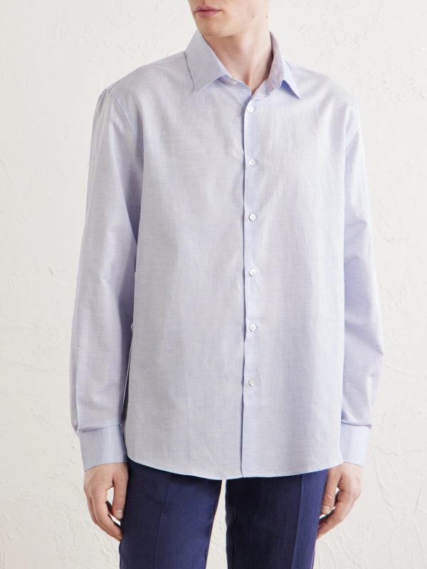 Camp-Collar Cotton and Linen-Blend Shirt - FR