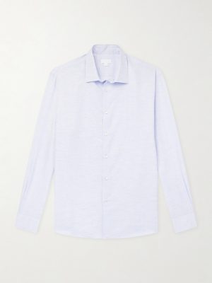 Camp-Collar Cotton and Linen-Blend Shirt Camp-Collar Cotton and Linen-Blend Shirt