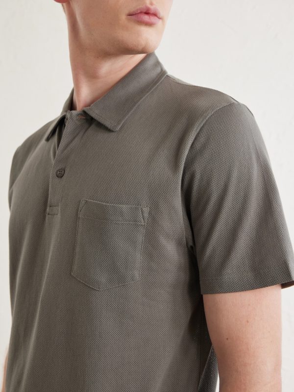 Riviera Cotton-Mesh Polo Shirt - CU Riviera Cotton-Mesh Polo Shirt - CU